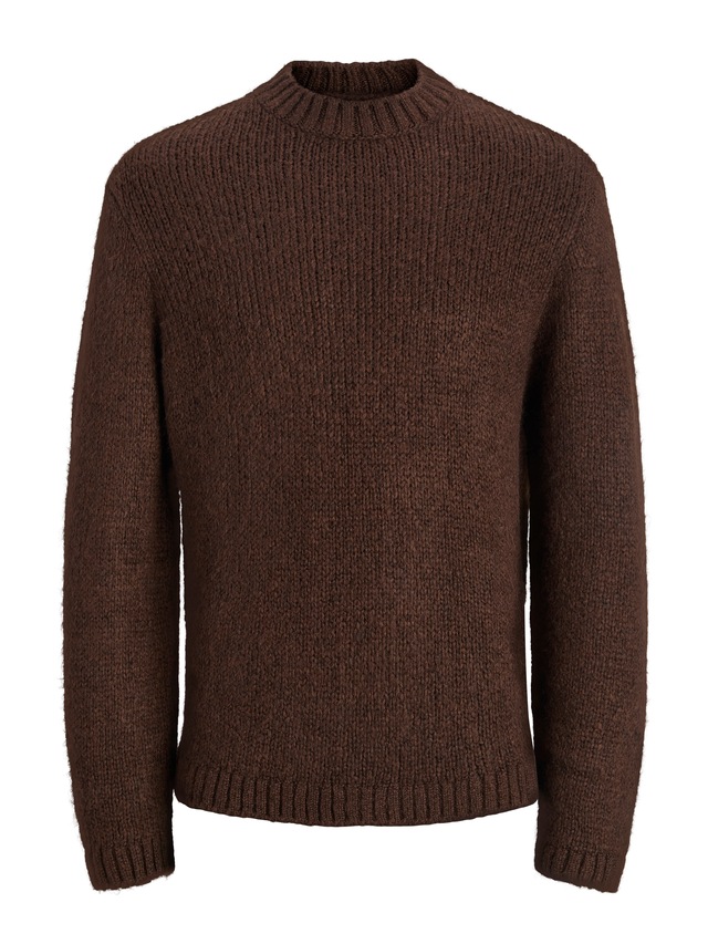 Jack & Jones Rundhalspullover »JORSALAMANCO KNIT CREW NECK« Materialmix, regular fit