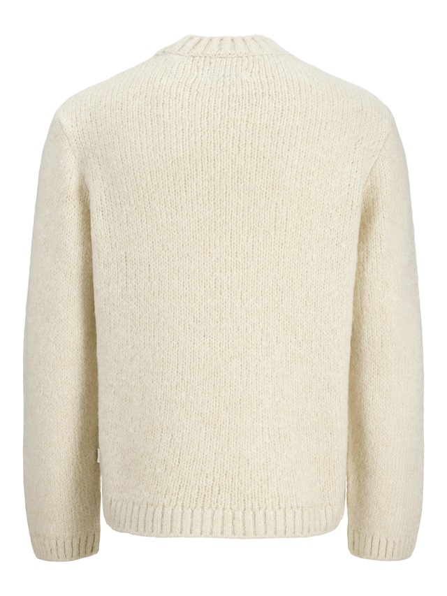 Jack & Jones Rundhalspullover »JORSALAMANCO KNIT CREW NECK« Materialmix, regular fit