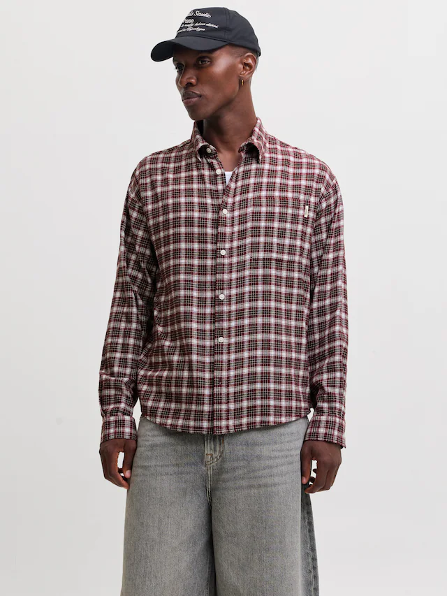 Jack & Jones Langarmhemd »JORFREDERIKSBERG FLANNEL SHIRT L/S« Baumwolle, regular fit