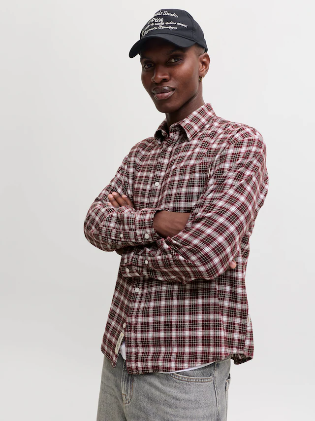 Jack & Jones Langarmhemd »JORFREDERIKSBERG FLANNEL SHIRT L/S« Baumwolle, regular fit