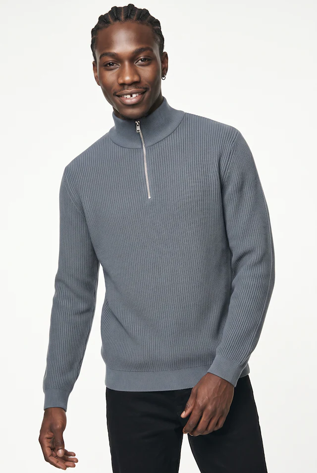Jack & Jones Troyer »JPRBLACONNOR KNIT HALF ZIP« Baumwolle, regular fit