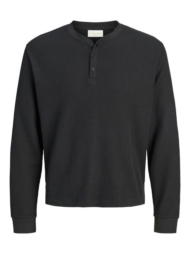 Jack & Jones Langarmshirt »JORCHAMBERI HENLEY LS TEE« Baumwollmischung, regular fit