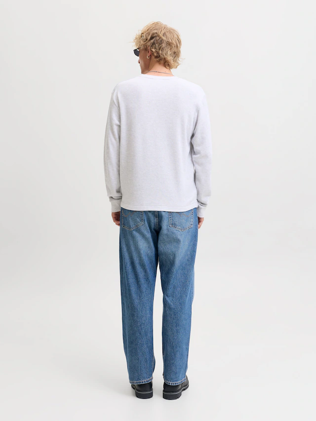 Jack & Jones Langarmshirt »JORCHAMBERI HENLEY LS TEE« Baumwollmischung, regular fit