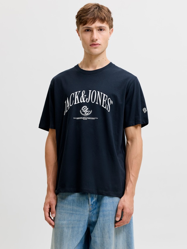 Jack & Jones Rundhalsshirt »JORFREDERIKSBERG BOLD BRANDING TEE SS CN« Baumwolle, regular fit