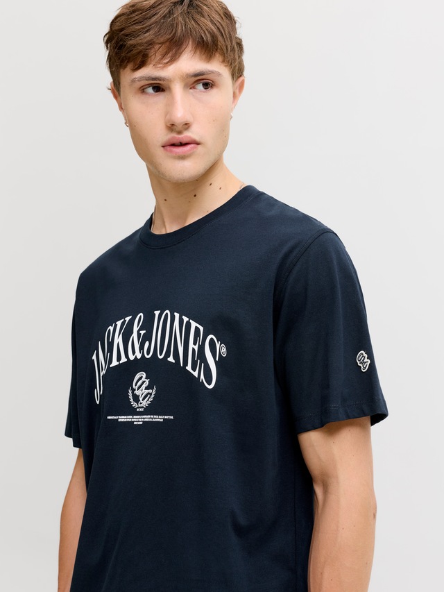 Jack & Jones Rundhalsshirt »JORFREDERIKSBERG BOLD BRANDING TEE SS CN« Baumwolle, regular fit