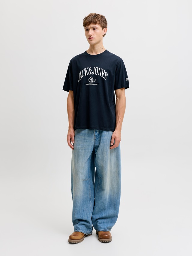 Jack & Jones Rundhalsshirt »JORFREDERIKSBERG BOLD BRANDING TEE SS CN« Baumwolle, regular fit