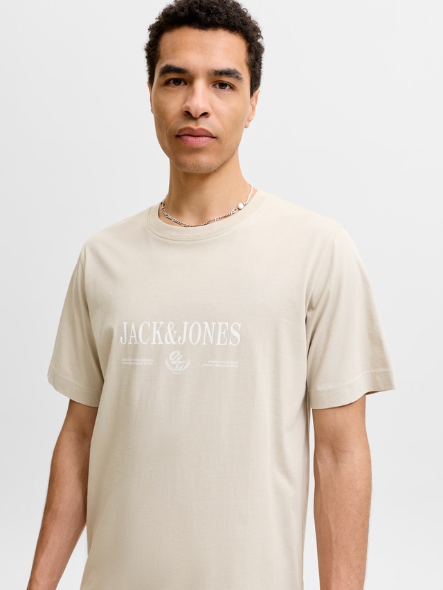 Jack & Jones T-Shirt »JORFREDERIKSBERG BRANDING TEE SS CN FST« Baumwolle, regular fit