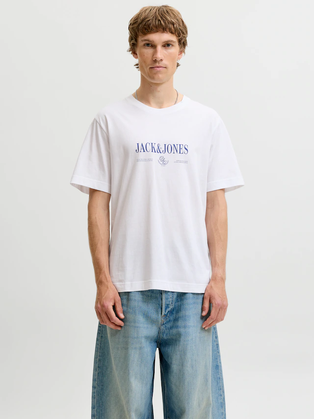 Jack & Jones T-Shirt »JORFREDERIKSBERG BRANDING TEE SS CN FST« Baumwolle, regular fit