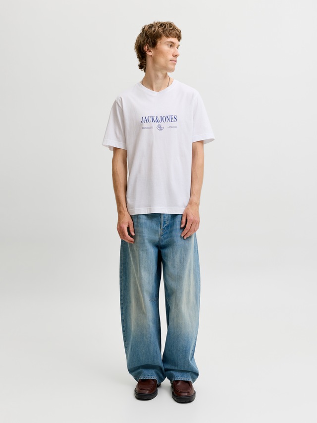 Jack & Jones T-Shirt »JORFREDERIKSBERG BRANDING TEE SS CN FST« Baumwolle, regular fit