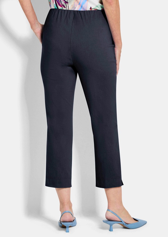 GOLDNER Stretch-Hose »Kurzgröße Elegante 7/8-Hose mit Biesen« kleiner Schlitz am Beinabschluß