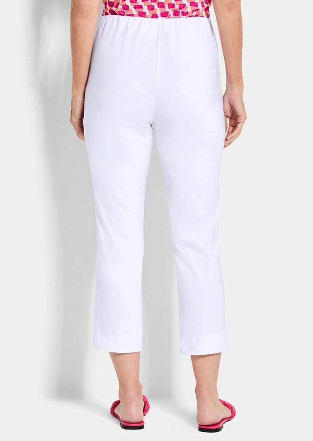 GOLDNER Stretch-Hose »Kurzgröße Elegante 7/8-Hose mit Biesen« kleiner Schlitz am Beinabschluß