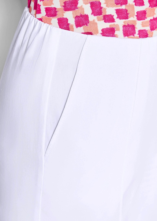GOLDNER Stretch-Hose »Kurzgröße Elegante 7/8-Hose mit Biesen« kleiner Schlitz am Beinabschluß