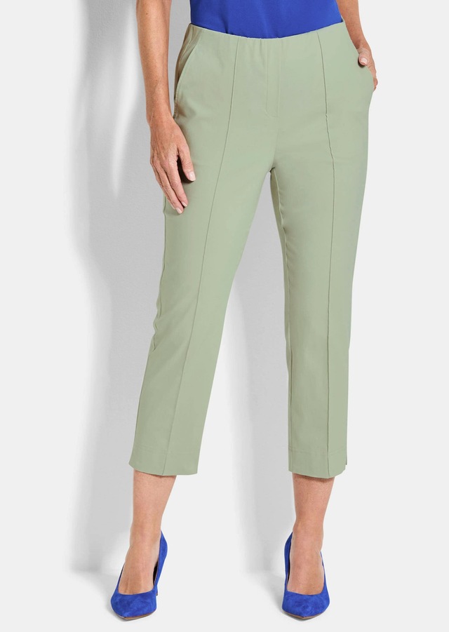 GOLDNER Stretch-Hose »Kurzgröße Elegante 7/8-Hose mit Biesen« kleiner Schlitz am Beinabschluß