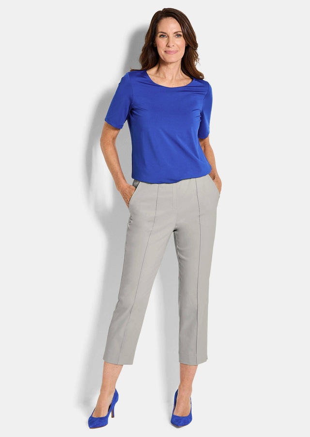 GOLDNER Stretch-Hose »Kurzgröße Elegante 7/8-Hose mit Biesen« kleiner Schlitz am Beinabschluß