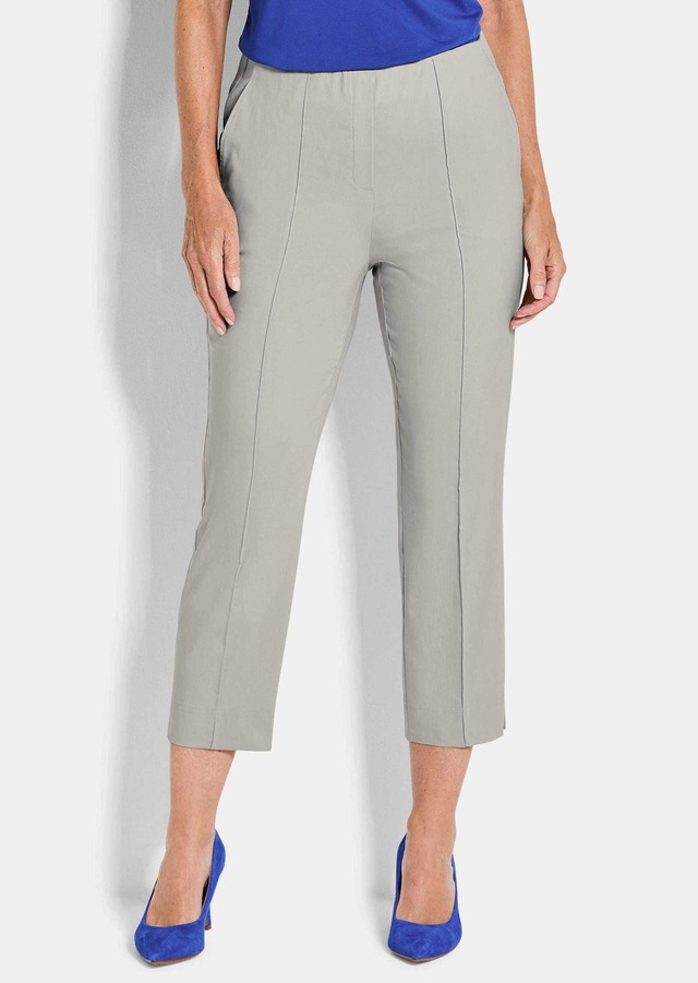 GOLDNER Stretch-Hose »Kurzgröße Elegante 7/8-Hose mit Biesen« kleiner Schlitz am Beinabschluß