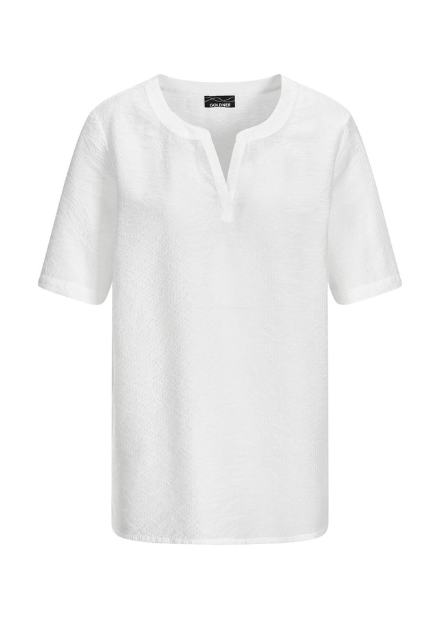 GOLDNER Schlupfbluse »Blusenshirt mit feiner Streifenstruktur« figurschmeichelende Schnittführung