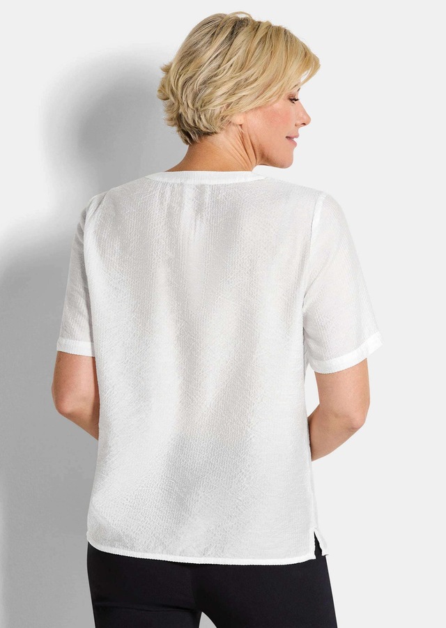 GOLDNER Schlupfbluse »Blusenshirt mit feiner Streifenstruktur« figurschmeichelende Schnittführung