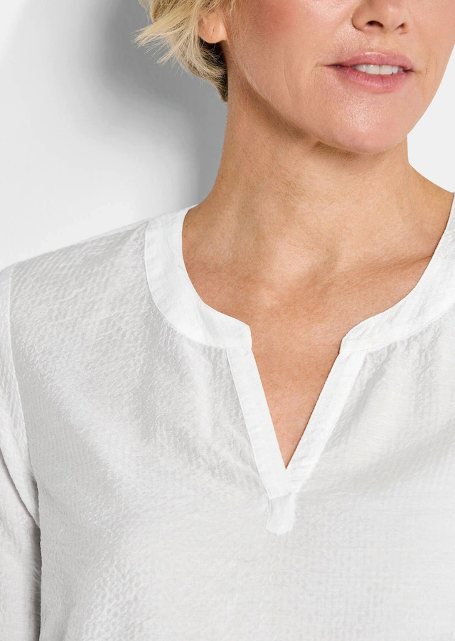 GOLDNER Schlupfbluse »Blusenshirt mit feiner Streifenstruktur« figurschmeichelende Schnittführung