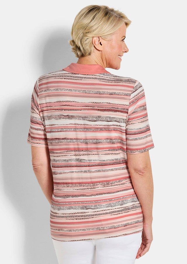GOLDNER Print-Shirt »Jerseyshirt mit Ethno-Design« stretchbequemer Viskosejersey
