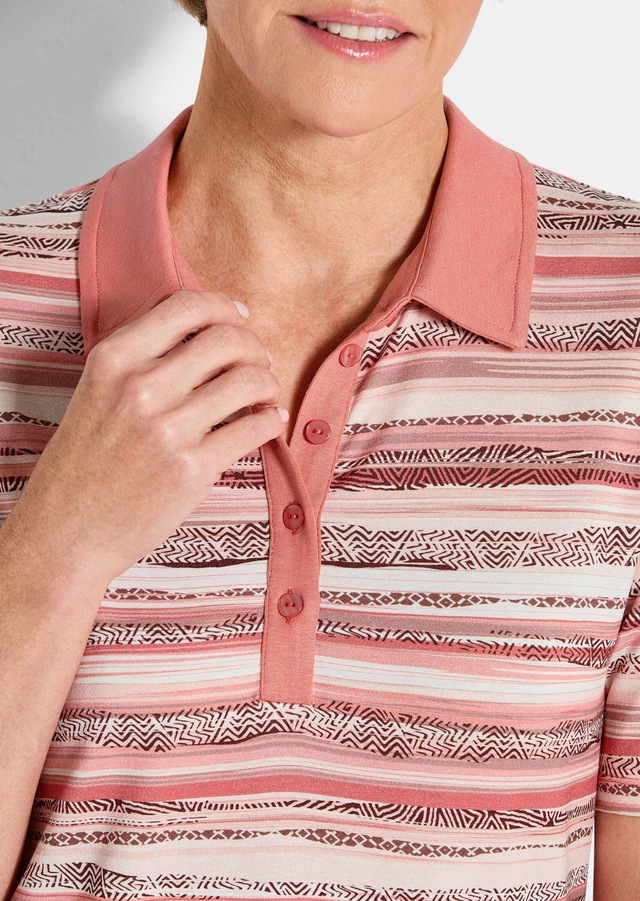GOLDNER Print-Shirt »Jerseyshirt mit Ethno-Design« stretchbequemer Viskosejersey