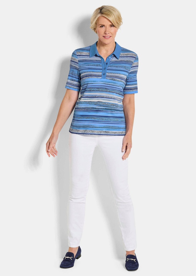 GOLDNER Print-Shirt »Jerseyshirt mit Ethno-Design« stretchbequemer Viskosejersey