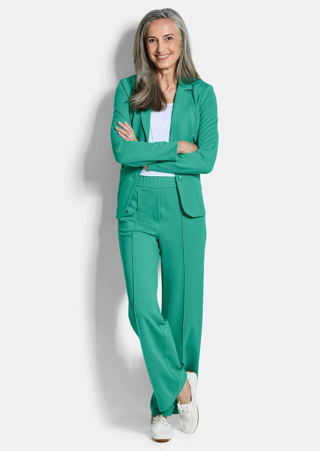GOLDNER Stoffhose »Jersey-Hose mit Biesen« seitliche Eingriffstaschen