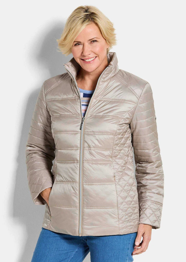 GOLDNER Steppjacke »Übergangsjacke mit Muster-Mix« RV Taschen
