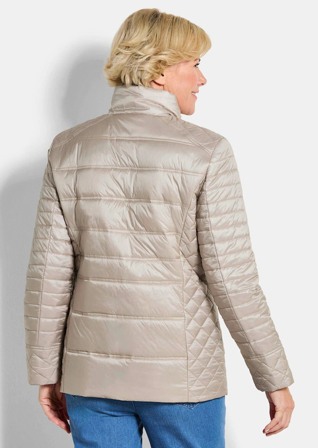 GOLDNER Steppjacke »Übergangsjacke mit Muster-Mix« RV Taschen