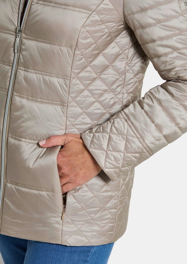 GOLDNER Steppjacke »Übergangsjacke mit Muster-Mix« RV Taschen