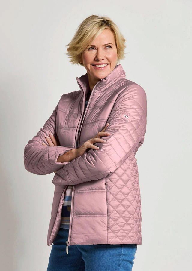 GOLDNER Steppjacke »Übergangsjacke mit Muster-Mix« RV Taschen