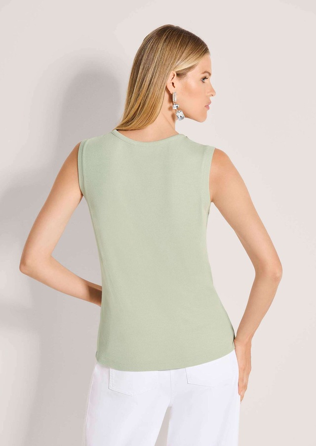 MADELEINE Kurzarmshirt »Top Elegantes Kurzarm Sommeroberteil mit Strass« Strassband