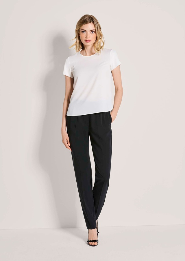 MADELEINE Shirtbluse »Blusenshirt Sommerbluse mit Reißverschluss« Reißverschluss am Rücken