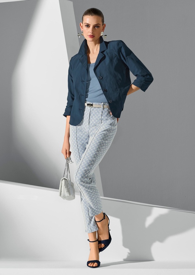 MADELEINE »Jerseyhose Jacquardhose mit grafischem Muster« Jacquardhose mit elastischem Bund