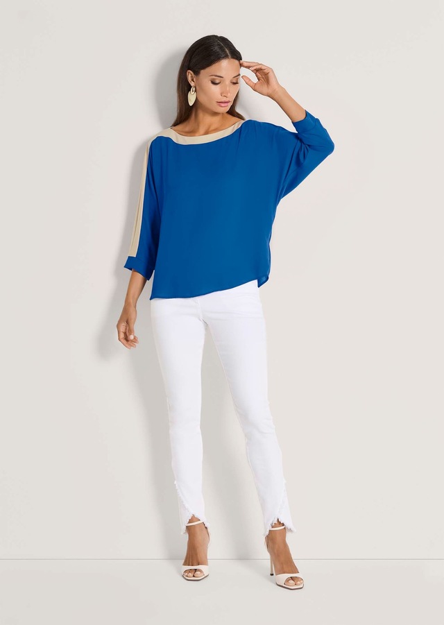 MADELEINE Langarmbluse »Blusenshirt Businessbluse im Colour Blocking-Stil« Colourblocking