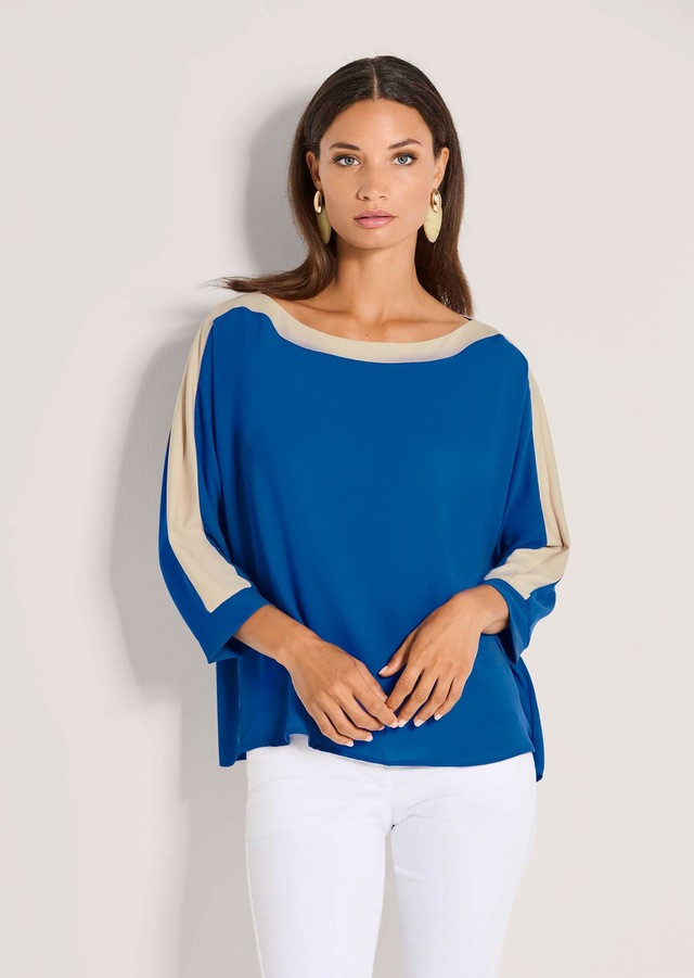 MADELEINE Langarmbluse »Blusenshirt Businessbluse im Colour Blocking-Stil« Colourblocking