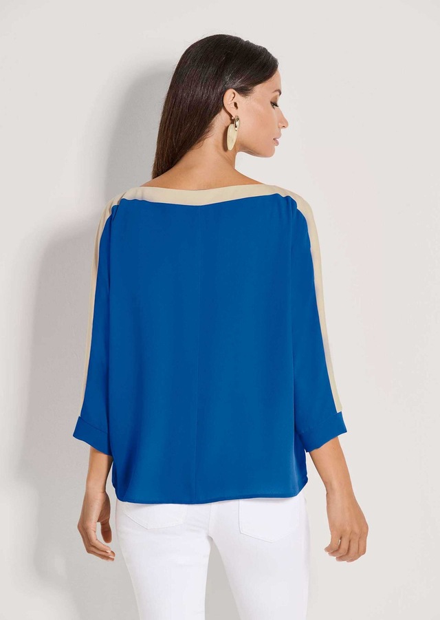 MADELEINE Langarmbluse »Blusenshirt Businessbluse im Colour Blocking-Stil« Colourblocking
