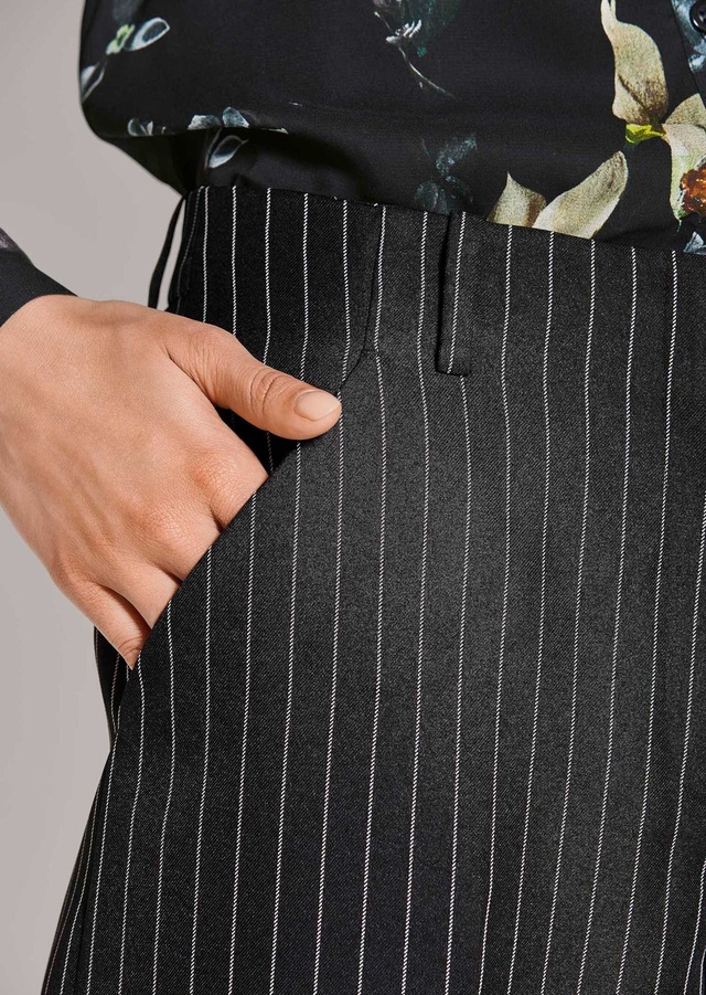 MADELEINE Stoffhose »Jerseyhose Bügelfaltenhose mit Nadelstreifen« Weite, bundlose Nadelstreifenhose