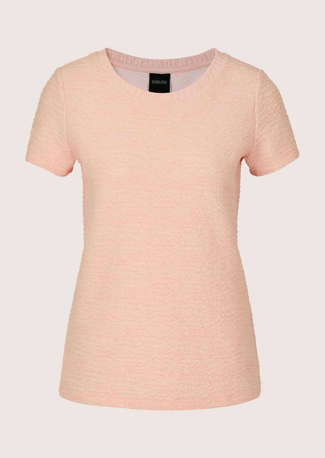 MADELEINE Kurzarmshirt »Shirt Elegantes Basic-Shirt, Kreppqualität« Kreppgewebe