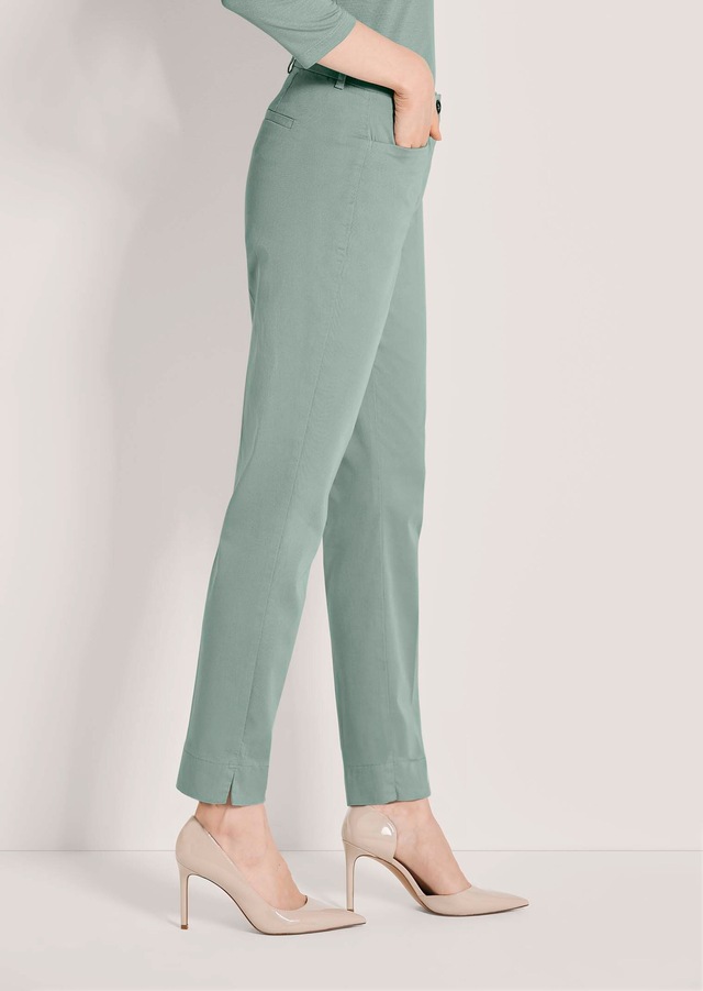 MADELEINE Chinohose »Chinohose Jerseyhose mit Formbund« leicht gepeachte Oberfläche
