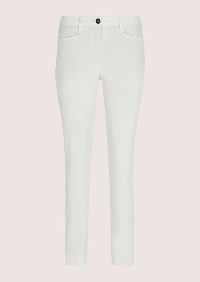 MADELEINE Chinohose »Chinohose Jerseyhose mit Formbund« leicht gepeachte Oberfläche
