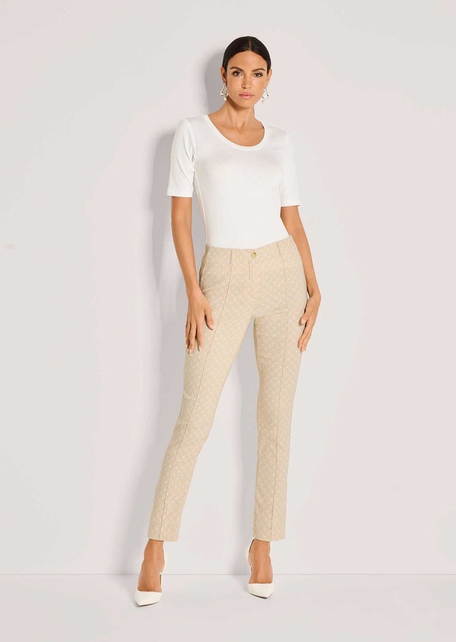 MADELEINE »Jerseyhose Jacquardhose mit grafischem Muster« Jacquardhose mit elastischem Bund