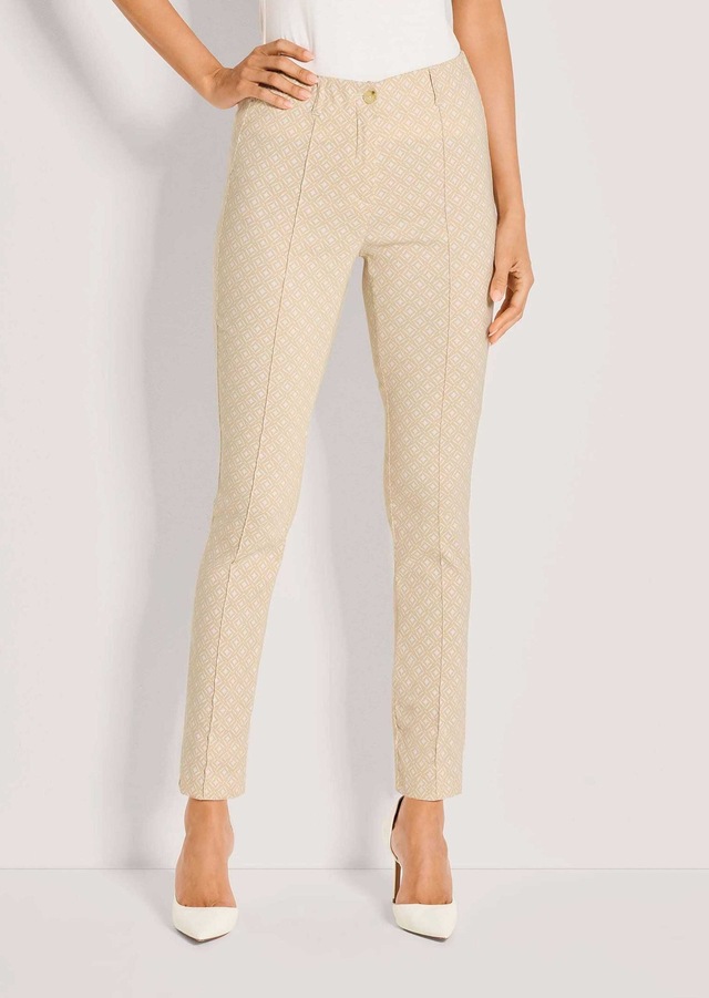 MADELEINE »Jerseyhose Jacquardhose mit grafischem Muster« Jacquardhose mit elastischem Bund