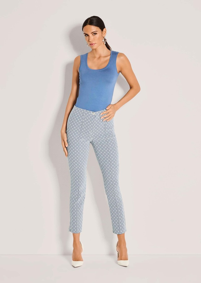 MADELEINE »Jerseyhose Jacquardhose mit grafischem Muster« Jacquardhose mit elastischem Bund