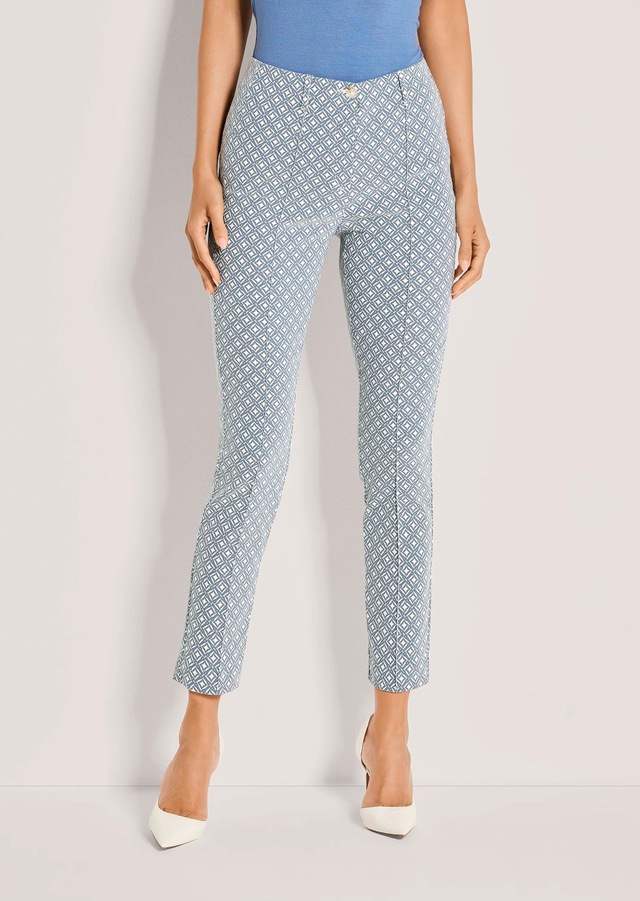 MADELEINE »Jerseyhose Jacquardhose mit grafischem Muster« Jacquardhose mit elastischem Bund