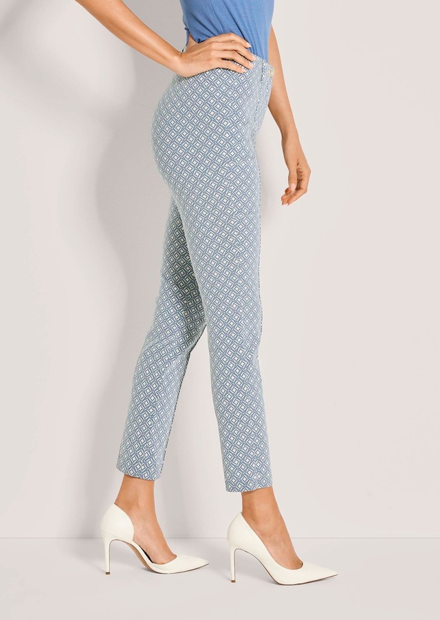 MADELEINE »Jerseyhose Jacquardhose mit grafischem Muster« Jacquardhose mit elastischem Bund
