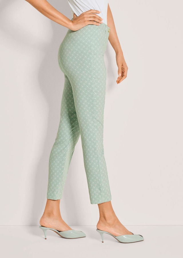 MADELEINE »Jerseyhose Jacquardhose mit grafischem Muster« Jacquardhose mit elastischem Bund