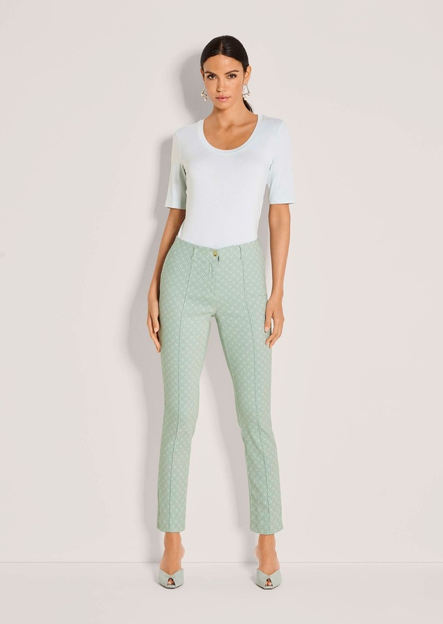 MADELEINE »Jerseyhose Jacquardhose mit grafischem Muster« Jacquardhose mit elastischem Bund