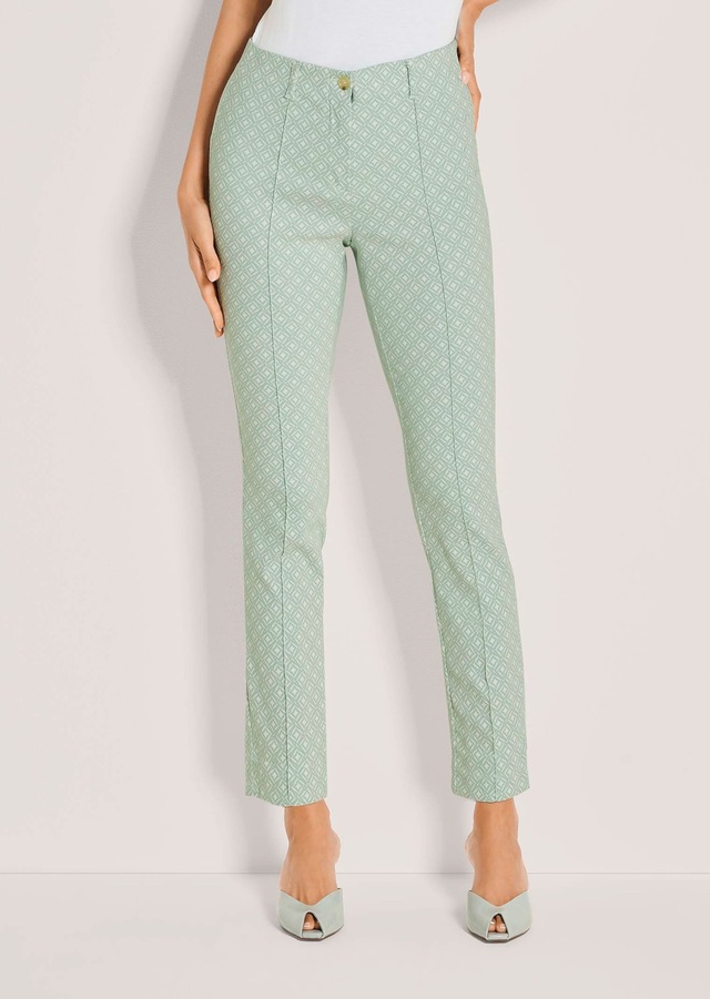 MADELEINE »Jerseyhose Jacquardhose mit grafischem Muster« Jacquardhose mit elastischem Bund