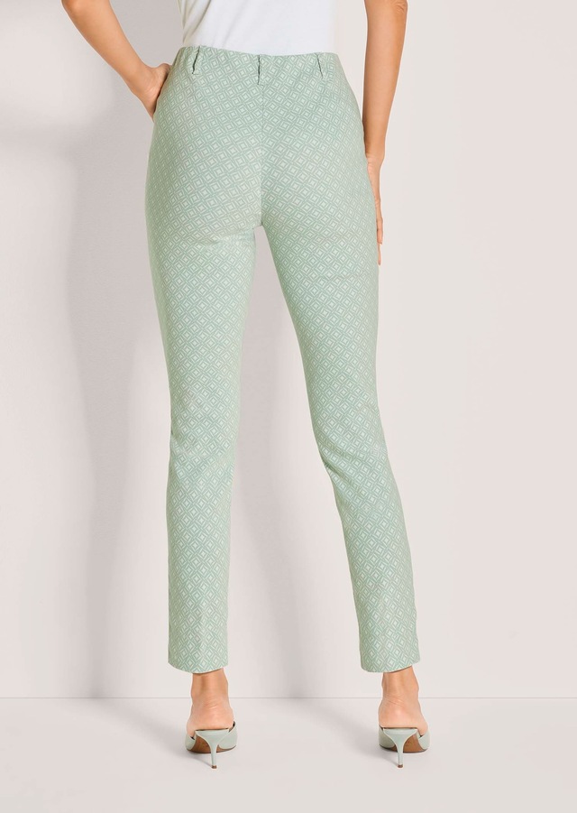 MADELEINE »Jerseyhose Jacquardhose mit grafischem Muster« Jacquardhose mit elastischem Bund