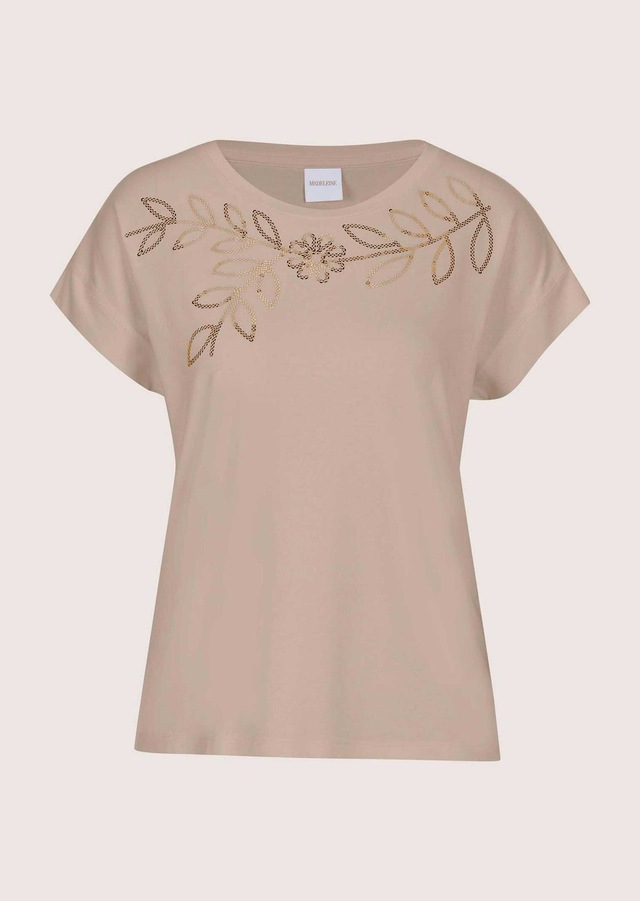 MADELEINE Kurzarmshirt »Blusenshirt Elegantes T-Shirt mit Glanzeffekten« Pailetten
